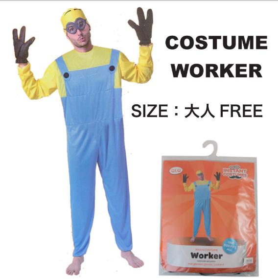 【ハロウィン/パーティー/イベント】アダルトコスチューム　ワーカー/コスプレ/アメキャラ【送料無料】　（仮装、コスチューム、パーティグッズ、コスプレ衣裳、ハロウィン）
