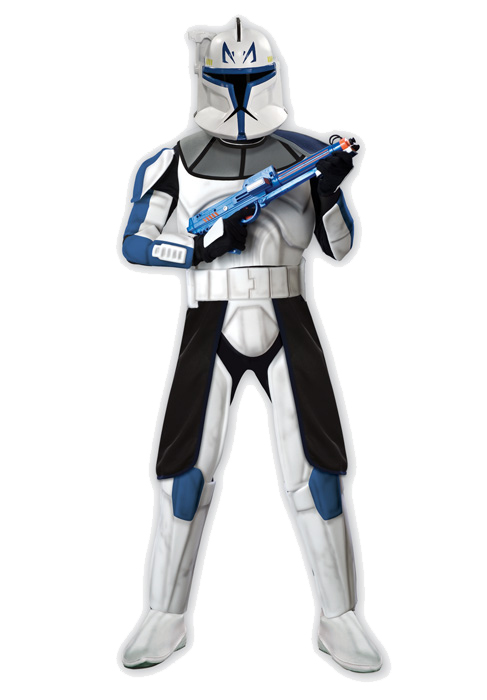ハロウィン キャラクター コスプレ スターウォーズ Star Wars Clone Wars デラックス Clone Trooper Captain Rex 大人用 衣装 大人用 面白い キャラクター 学園祭 文化祭 大学祭 コスチューム 仮装 変装