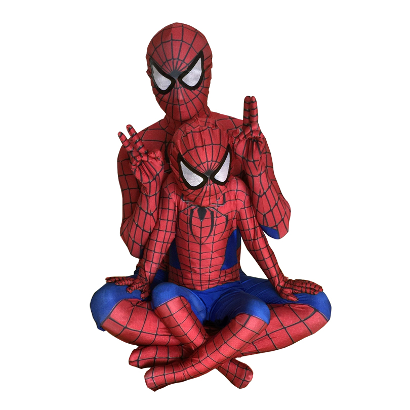 あす楽 即納 1-2営業日でお届け スパイダーマン Spider Man 全身タイツ コスプレ衣装 ステージ衣装 ライクラ 弾力と伸縮性あり 通気 柔らかい コスチューム 子供用 大人用 イベント ハロウイン パーティー 結婚式 余興 宴会在庫