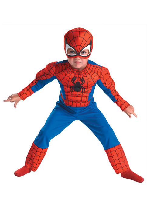 ハロウィン キャラクター コスプレ スパイダーマンMarvel スーパーヒーロー Squad Spider-Man Muscle 幼児,子供用 衣装 幼児 赤ちゃん 0歳 1歳 かわいい 面白い ヒーロー 学園祭 文化祭 大学祭 ベビー服 出産祝い 誕生日 お祝い コスチューム 仮装 変装