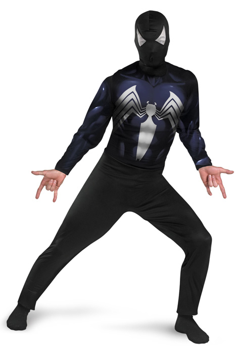 ハロウィン パーティ コスプレ スパイダーマン Marvel Black Suited Spider-Man 大人用 衣装 大人用 面白い キャラクター 学園祭 文化祭 大学祭 コスチューム 変装 仮装