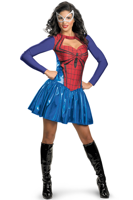 ハロウィン キャラクター コスプレ スパイターガール スパイダーマン Marvel Spiderman Spider-Girl 大人用 衣装 大人用 面白い キャラクター 学園祭 文化祭 大学祭 コスチューム 仮装 変装