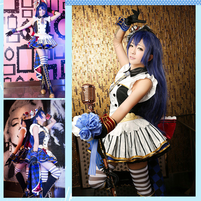 園田海未 コスプレ衣装 ラブライブ SR 覚醒後 カフェメイド