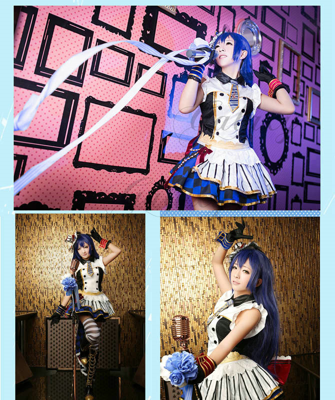 園田海未 コスプレ衣装 ラブライブ SR 覚醒後 カフェメイド