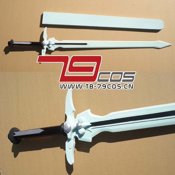 高品質 高級 コスプレ道具 オーダーメイド ソードアート・オンライン 風 武器 キリト タイプ 剣（模造）ホワイトソード Ver.34