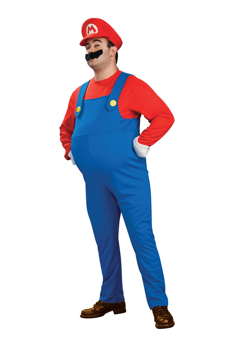 ハロウィン パーティ コスプレ スーパーマリオ Super Mario Brothers デラックス Mario 衣装 大人用 面白い 大きいサイズ ビッグサイズ キャラクター 学園祭 文化祭 大学祭 コスチューム 変装 仮装
