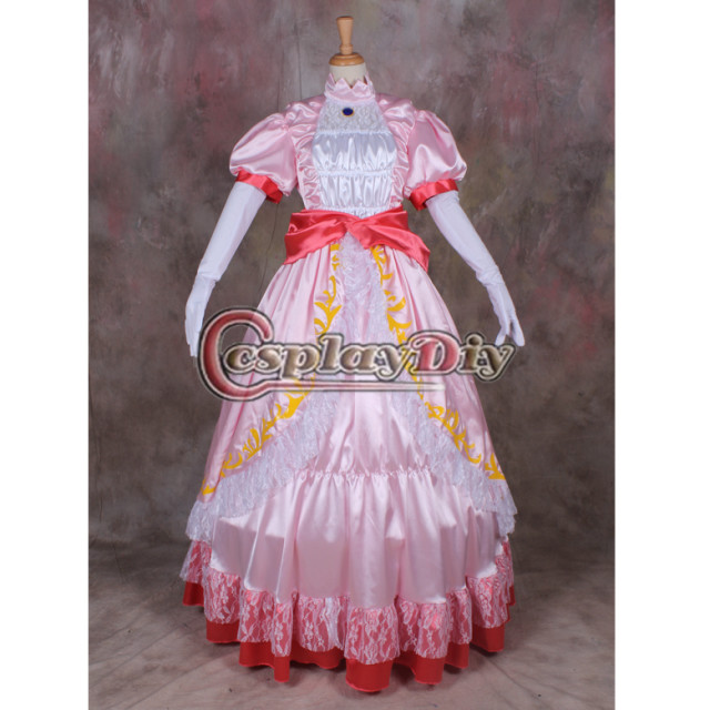 高品質 高級コスプレ衣装 ディズニー スーパーマリオ ピーチ姫 オーダーメイド ドレス Super Princess Peach Dress Princess Costume Ver.5