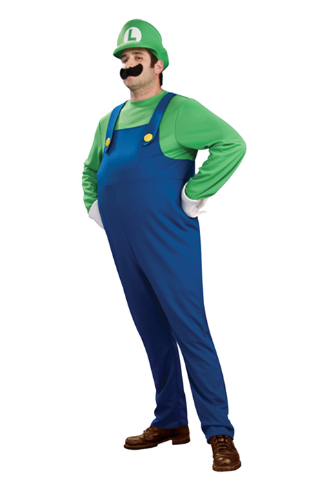 ハロウィン コスプレ スーパーマリオ Super Mario Brothers デラックス ルイージ 衣装 大人用 面白い 大きいサイズ ビッグサイズ キャラクター 学園祭 文化祭 大学祭 コスチューム 仮装 変装
