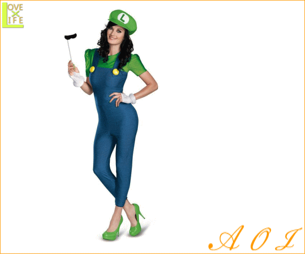 【レディ】ルイージ【Luigi】【スーパーマリオ】【ゲーム】【任天堂】【キャラクター】【仮装】【衣装】【コスプレ】【コスチューム】【ハロウィン】【パーティ】【イベント】【かわいい】今年のハロウィンはかわいい衣装でかっこよく着こなし 目立っちゃいましょう