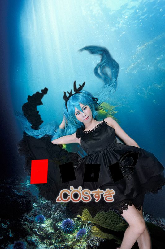 コスプレ衣装 初音ミク VOCALOID 深海少女 ブラック ドレス