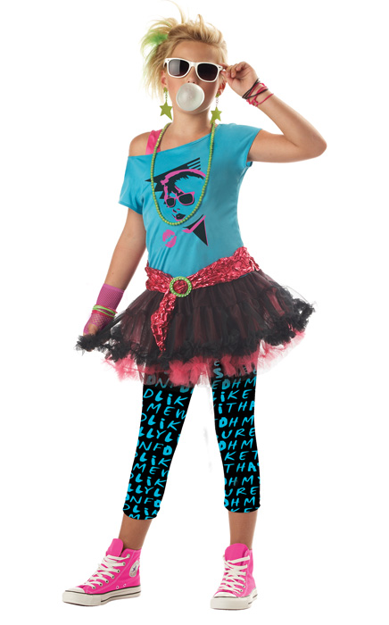 ハロウィン コスプレ 80's Valley Girl Tween 衣装 男の子 女の子 小学生 かわいい 面白い 学園祭 文化祭 大学祭 コスチューム 仮装 変装