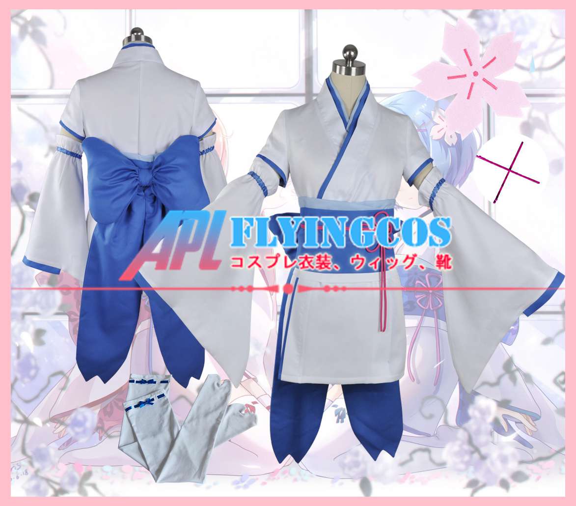 フルセット コスプレ衣装 ウィッグ 靴（下駄）付き ウィッグ付き