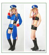 マクロスF マクロス コスプレ シェリル・ノーム 射手座☆午後九時 Don't be late 青ver. コスプレ衣装 コスチューム・キャラクター服・アニメ・コス レディース アイテムセット イベント パーティ コンビニ支払