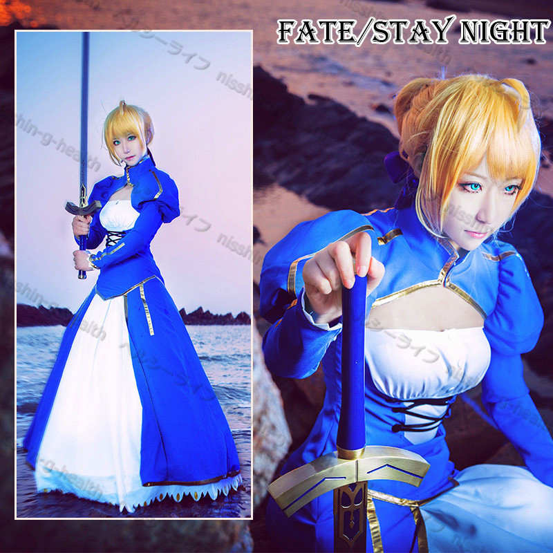 Fate/stay night フェイト・ステイナイト   セイバー   風コスプレ衣装 コスチュームuw480