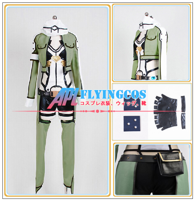 ソードーアート・オンライン シノン コスプレ 衣装 SAO ウィッグ ソードーアート・オンライン シノン コスプレ 衣装 SAO ウィッグ