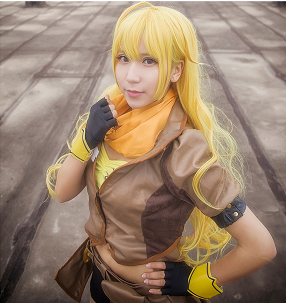 即納 Rwby ヤン シャオロン Yang Xiao Long コスプレ衣装 変装 Cosplay コスチューム イベント仮装 キャラクター仮装 ウエイトレス 制服 運動服 オソロ服 ルビー ローズ ワイス シュニー ブレイク ベラドンナ ジョーン アーク ノーラ ヴァルキリー Id