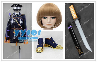 コスプレ衣装+ウィッグ+靴+短刀 刀剣乱舞 前田藤四郎★後藤藤四郎 乱藤四郎 変装/仮装/豪華/華麗/高品質/道具/武器