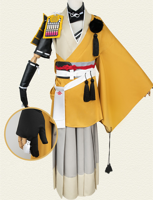 【即納】刀剣乱舞 小狐丸 コスプレ衣装 変装　COSPLAY コスチューム　イベント仮装 キャラクター仮装 ウエイトレス　オソロ服 三日月宗近 膝丸 一期一振 鶯丸 明石国行 燭台切光忠 江雪左文字 山伏国広 髭切 獅子王 鶴丸国永 宗三左文字