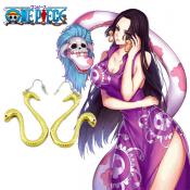 【送料無料】ONE PIECE 高品質 ボア・ハンコック 海賊 女帝 コスプレ イヤリング ワンピース 蛇姫 七武海 九蛇海賊団