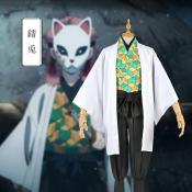 鬼滅の刃 きめつ 鬼殺隊 錆兎 羽織 コスプレ衣装 cosplay コスチューム 人気 コス 花見 花火大会 お盆 月見 演出 イベント ハロウィン クリスマス サンタ 文化祭 学園祭 忘年会 宴会 パーティー お祭り 仮装 変装「マスク無し」